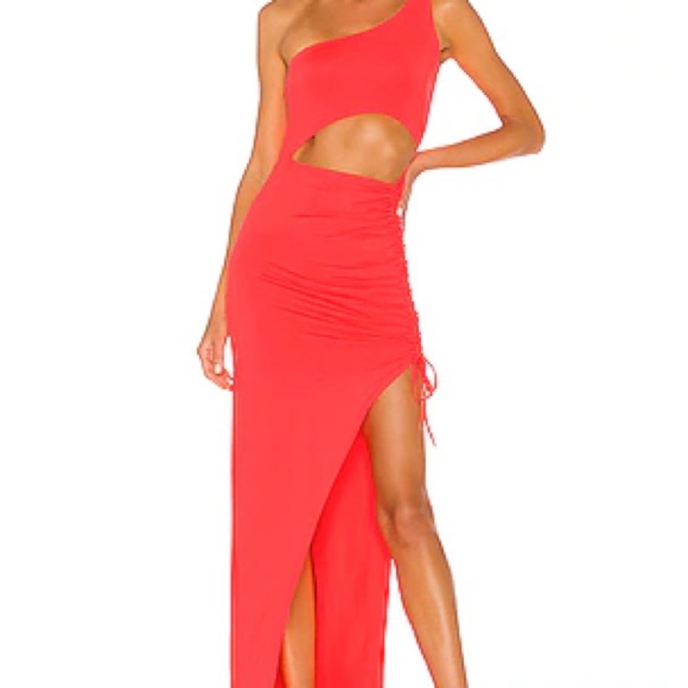 One-Shoulder Red Dress